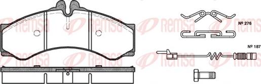 Remsa 0614.02 - Тормозные колодки, дисковые, комплект autospares.lv