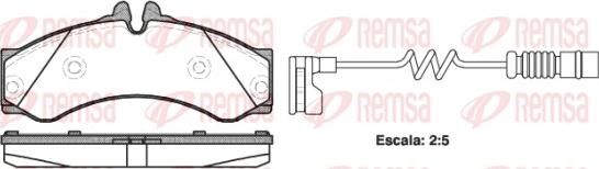 Remsa 0614.12 - Тормозные колодки, дисковые, комплект autospares.lv
