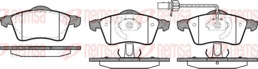 Remsa 0618.01 - Тормозные колодки, дисковые, комплект autospares.lv