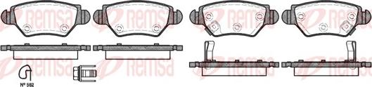 Remsa 0685.22 - Тормозные колодки, дисковые, комплект autospares.lv