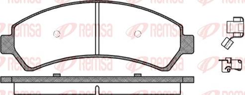 Remsa 0688.00 - Тормозные колодки, дисковые, комплект autospares.lv