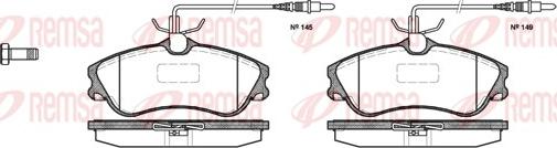 Remsa 0634.04 - Тормозные колодки, дисковые, комплект autospares.lv