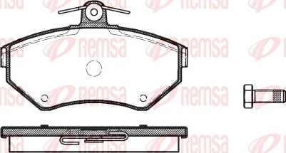 Remsa 0631.00 - Тормозные колодки, дисковые, комплект autospares.lv