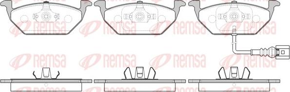 Remsa 0633.41 - Тормозные колодки, дисковые, комплект autospares.lv