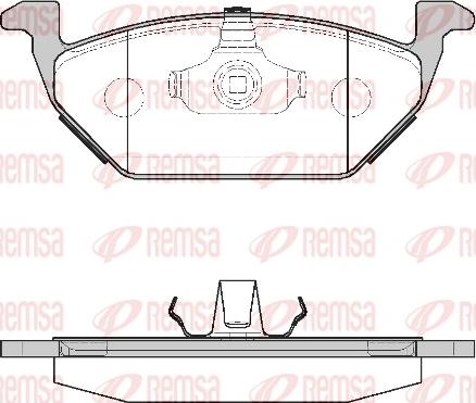 Remsa 0633.00 - Тормозные колодки, дисковые, комплект autospares.lv