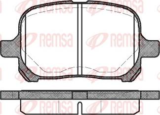 Remsa 0621.00 - Тормозные колодки, дисковые, комплект autospares.lv