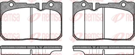 Remsa 0679.00 - Тормозные колодки, дисковые, комплект autospares.lv