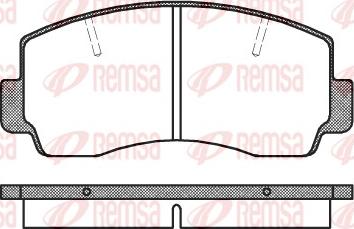 Remsa 0094.20 - Тормозные колодки, дисковые, комплект autospares.lv