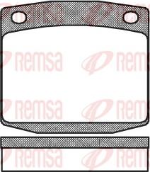 Remsa 0095.00 - Тормозные колодки, дисковые, комплект autospares.lv