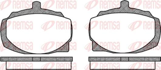 Remsa 0049.10 - Тормозные колодки, дисковые, комплект autospares.lv