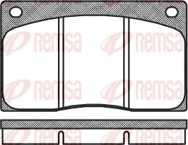 Remsa 0044.00 - Тормозные колодки, дисковые, комплект autospares.lv