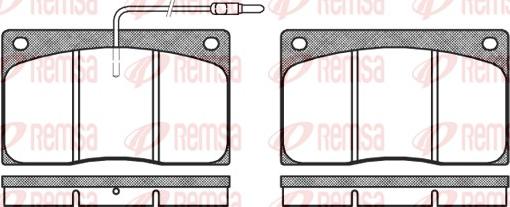 Remsa 0044.02 - Тормозные колодки, дисковые, комплект autospares.lv