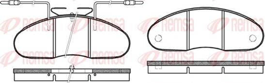 Remsa 0048.02 - Тормозные колодки, дисковые, комплект autospares.lv