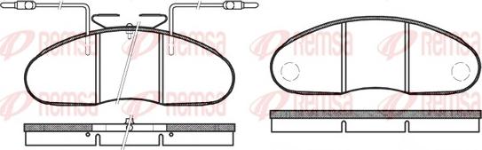 Remsa 0048.12 - Тормозные колодки, дисковые, комплект autospares.lv