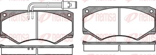 Remsa 0047.22 - Тормозные колодки, дисковые, комплект autospares.lv