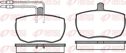 Remsa 0056.04 - Тормозные колодки, дисковые, комплект autospares.lv