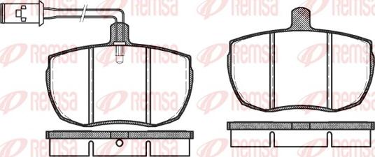 Remsa 0056.12 - Тормозные колодки, дисковые, комплект autospares.lv