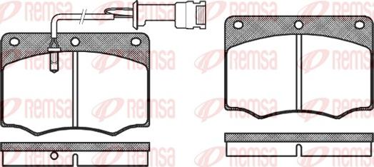 Remsa 0064.02 - Тормозные колодки, дисковые, комплект autospares.lv