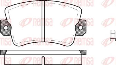 Remsa 0061.02 - Тормозные колодки, дисковые, комплект autospares.lv