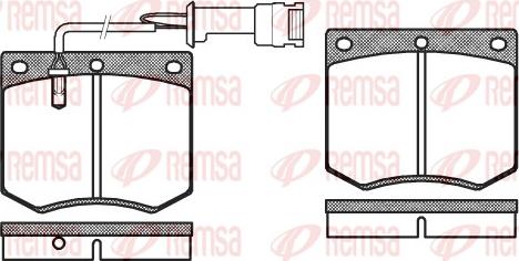 Remsa 0063.02 - Тормозные колодки, дисковые, комплект autospares.lv