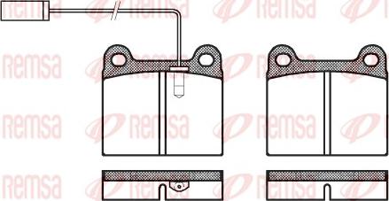 Remsa 0006.91 - Тормозные колодки, дисковые, комплект autospares.lv