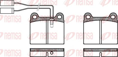 Remsa 0006.01 - Тормозные колодки, дисковые, комплект autospares.lv