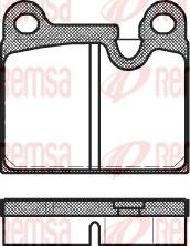 Remsa 0006.80 - Тормозные колодки, дисковые, комплект autospares.lv