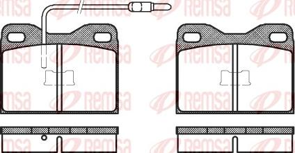 Remsa 0008.14 - Тормозные колодки, дисковые, комплект autospares.lv