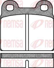 Remsa 0007.00 - Тормозные колодки, дисковые, комплект autospares.lv