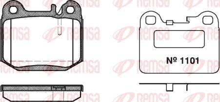 Remsa 0014.40 - Тормозные колодки, дисковые, комплект autospares.lv