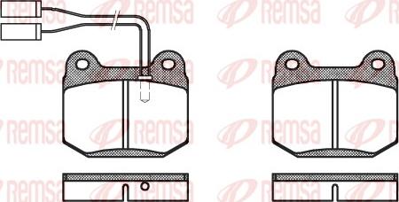 Remsa 0014.01 - Тормозные колодки, дисковые, комплект autospares.lv