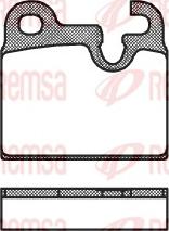 Remsa 0016.00 - Тормозные колодки, дисковые, комплект autospares.lv