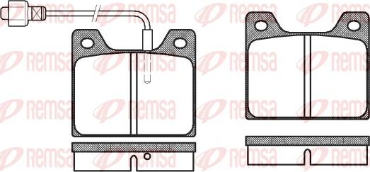 Remsa 0013.02 - Тормозные колодки, дисковые, комплект autospares.lv