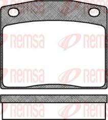 Remsa 0083.10 - Тормозные колодки, дисковые, комплект autospares.lv