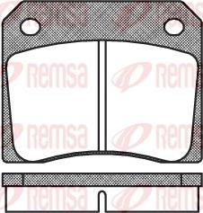 Remsa 0036.00 - Тормозные колодки, дисковые, комплект autospares.lv