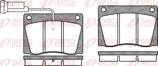 Remsa 0037.02 - Тормозные колодки, дисковые, комплект autospares.lv