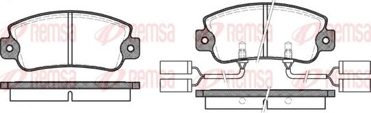 Remsa 0025.22 - Тормозные колодки, дисковые, комплект autospares.lv