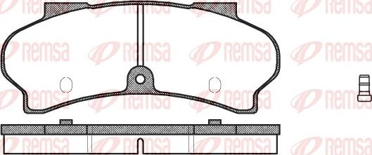 Remsa 0026.02 - Тормозные колодки, дисковые, комплект autospares.lv