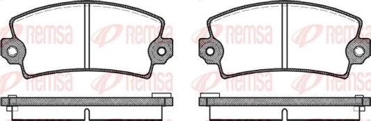 Remsa 0021.06 - Тормозные колодки, дисковые, комплект autospares.lv