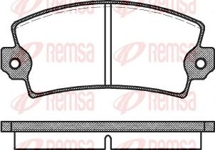 Remsa 0021.00 - Тормозные колодки, дисковые, комплект autospares.lv