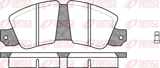 Remsa 0023.02 - Тормозные колодки, дисковые, комплект autospares.lv