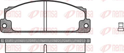 Remsa 0022.02 - Тормозные колодки, дисковые, комплект autospares.lv