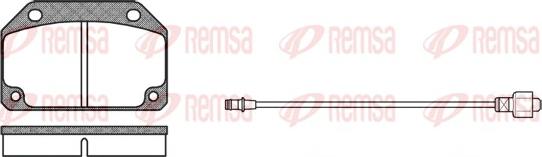 Remsa 0027.02 - Тормозные колодки, дисковые, комплект autospares.lv