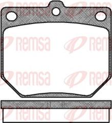 Remsa 0077.20 - Тормозные колодки, дисковые, комплект autospares.lv