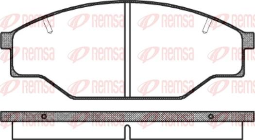 Remsa 0197.10 - Тормозные колодки, дисковые, комплект autospares.lv