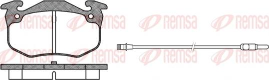 Remsa 0144.92 - Тормозные колодки, дисковые, комплект autospares.lv