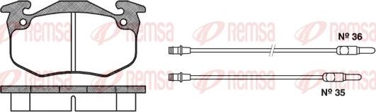 Remsa 0144.14 - Тормозные колодки, дисковые, комплект autospares.lv