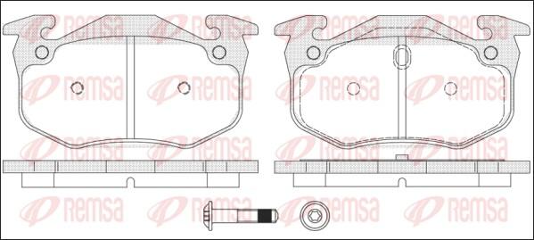 Remsa 0144.70 - Тормозные колодки, дисковые, комплект autospares.lv