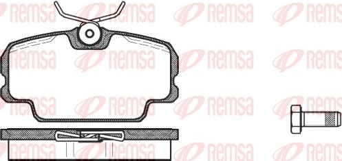 Remsa 0145.00 - Тормозные колодки, дисковые, комплект autospares.lv