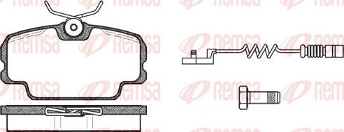 Remsa 0145.02 - Тормозные колодки, дисковые, комплект autospares.lv